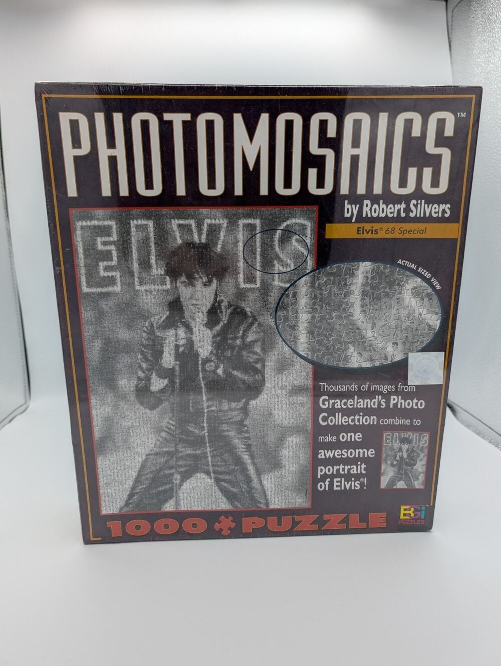 Photomosaics "Elvis 68 Special" Puzzle-Buffalo Games- 27X20"-1000 Pieces -NIB